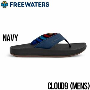 【送料無料】サンダル アウトドアサンダル トングサンダル freewaters フリーウォータース Cloud9 (MENS) NVY US8 ( 26cm )