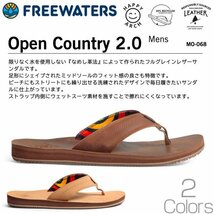 【送料無料】レザーサンダル ビーチサンダル トングサンダル freewaters フリーウォータース Open Country 2.0 (MENS) TAN US9 ( 27cm )_画像3