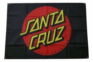 JB即決 SANTACRUZ サンタクルーズ CLASSIC DOT ドットロゴ BANNER バナー　フラッグ 黒 ブラック 新品