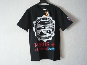 セール★mobusモーブス★ひび割れロゴTシャツ　　　黒　L