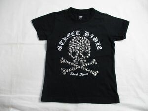 BE164【STREET BIBLE・ストリートバイブル】プリント　半袖　Ｔシャツ　男女児　黒　100