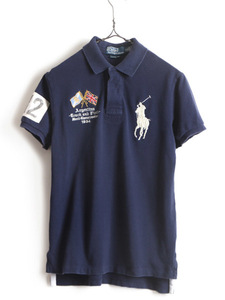 希少サイズ S ビッグポニー ■ アルゼンチン 代表 POLO ポロ ラルフローレン 鹿の子 半袖 ポロシャツ ( メンズ ) 古着 ラガーシャツ タイプ