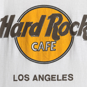 90s USA製 ■ ハードロックカフェ LOS ANGELES ロゴ プリント 半袖 Tシャツ ( メンズ レディース L ) 古着 90年代 Hard Rock Cafe 企業物の画像3