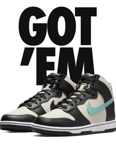 Nike Dunk High Retro EMB Pearl White and Washed Teal ナイキ ダンク ハイ レトロ EMB パールホワイト【新品未使用！】【 Tiffany 】