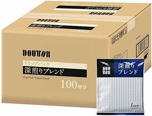 ドトール☆ドリップコーヒー☆深煎りブレンド　１００袋入(1ケース)　　送料込み