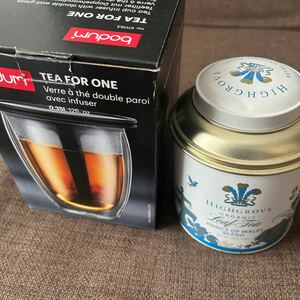 （デパ地下購入）FORTNUM & MASON紅茶110g＋ボダムグラス