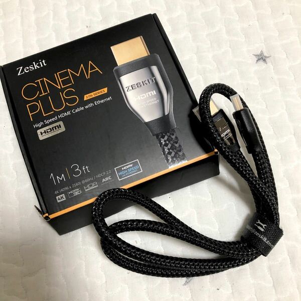ゼスキット Cinema Plus 4K 3ft 高速イーサネット 22.28Gbps HDMI 2.0b ドルビー 60Hz