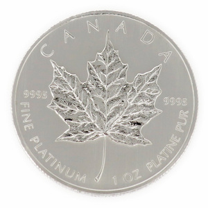 【名東】カナダ メイプルリーフ 1oz Pt1000 純プラチナ コイン 31.1g エリザベス 50ドル 2009年 ジュエリー 高級 メダル