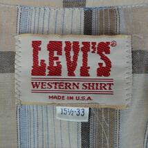 Levi's Western Shirts Made in USA 1980s 15 1/2-33 Vintage リーバイス ウェスタンシャツ アメリカ製 1980年代 ヴィンテージ_画像7