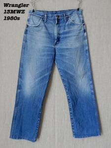 Wrangler 13MWZ Indigo Denim Pants 1980s Made in USA W35 L38 Vintage ラングラー ヴィンテージ デニムパンツ アメリカ製 1980年代