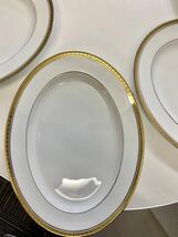 ☆ Noritake　5枚セット　ノリタケ　皿　プレート　洋食器　長皿　飲食店　店舗　金　白　①_画像8