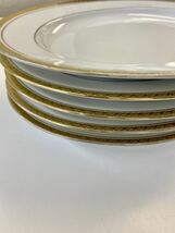 ☆ Noritake　5枚セット　ノリタケ　皿　プレート　洋食器　長皿　飲食店　店舗　金　白　①_画像10