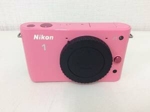 ■9830 Nikon ミラーレス一眼カメラ Nikon 1 ニコンワン J1 ボディのみ ピンク コンパクト 動作未確認 保管品