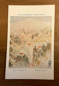 Art hand Auction PP-2524 ■Free shipping■ Spring snow on Mt. Tonomine, Tonouchi smile, Imperial Academy of Fine Arts, Art exhibition, Painting, Art, Snowscape, Spring, Torii, Postcard, Photo, Old photo/Kunara, Printed materials, Postcard, Postcard, others