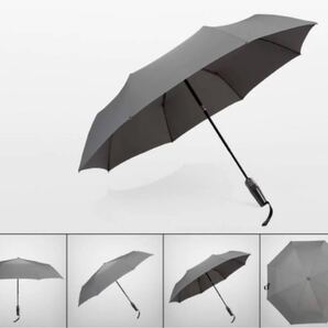 新品 未使用 傘 折り畳み 雨 グレー オシャレ ワンタッチ式 メンズ 折り畳み傘 シンプル 無地 自動