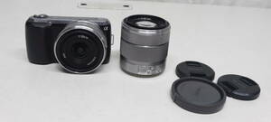 Va3872 SONY α NEX-C3 カメラ+レンズ SEL1855,SEL16F28「ジャンク品」