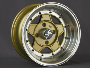 フォーカスレーシングファイブ　FIVE　14×8J -13 14×9Ｊ　-25　4Ｈ-114.3 ゴールド　タイヤ175/60Ｒ14　4本セット