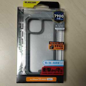 ★ELECOM iPhone 13 mini 5.4inch 用 ZEROSHOCK グレー PM-A21AZEROFCGY