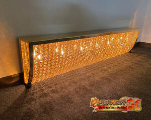 1 jpy ~ high type width 120cm Niagara chandelier light Gold plating crystal beads deco truck art truck retro C1660S