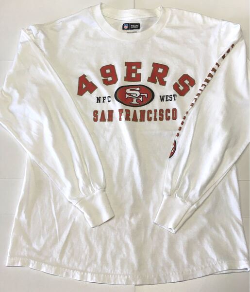 【アメリカ合衆国インポート物古着】NFL TEAM APPAREL 公式 長袖Tシャツ(メンズ Mサイズ・ホワイト/白)