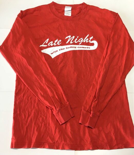 【アメリカ合衆国インポート物古着】GILDAN 長袖Tシャツ(メンズ Mサイズ・レッド/赤)