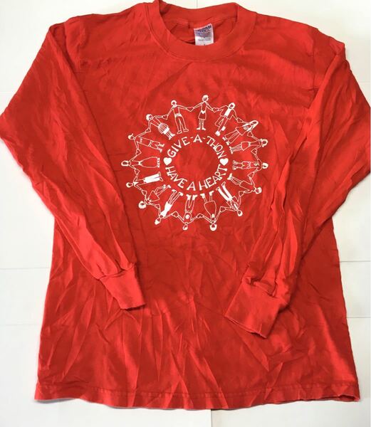 【アメリカ合衆国インポート物古着】GILDAN 長袖Tシャツ(メンズ Sサイズ・レッド/赤)