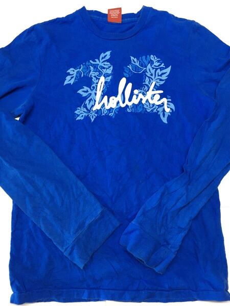 【アメリカ合衆国インポート物古着】Hollister 長袖Tシャツ(メンズSサイズ青/フレンチブルー)