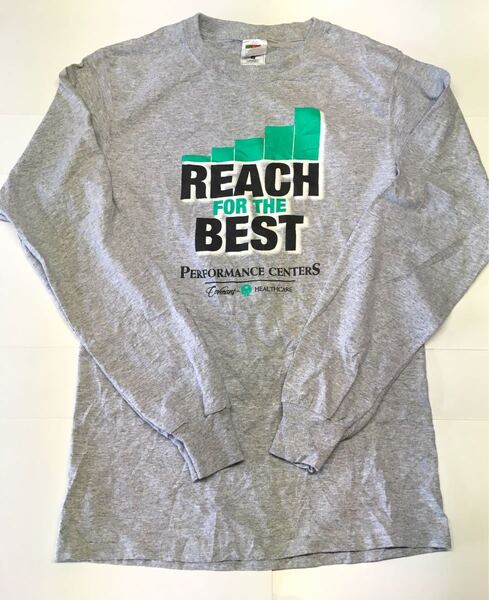 【アメリカ合衆国インポート物古着】FRUIT OF THE LOOM 長袖Tシャツ(メンズ Sサイズ・霜降りグレー・美品)