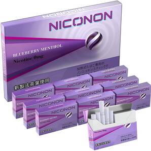 NICONON ニコノン アイコス互換機 次世代ニコチン0mg加熱式スティック (ブルーベリーメンソール, 1カートン(10箱入り)) 管理番号:148