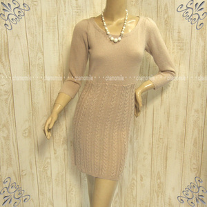  beautiful goods PROPORTION* Proportion Body Dressing * size 3 lining less wool specification knitted One-piece mocha beige standard practical use piling put on cold . measures 