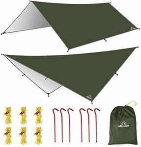 【新品未使用】防水タープ キャンプ テント 紫外線カット 耐水圧6000mm