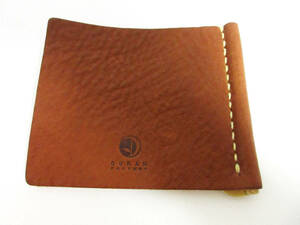 du Ram Factory DURAM FACTORY leather money clip tea Brown yg831