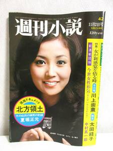 週刊小説 昭和48年 11月2日号 表紙 あべ静江 実業之日本社 RY337