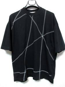 イタリア製 MISTERI DEL CERCHIO 半袖 Tシャツ カットソー 黒 ブラック 50 yg873