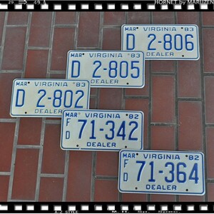  postage included used the truth thing genuine article Ame car license plate VIRGIMIA DEALER OF/BLU number car tag cartags