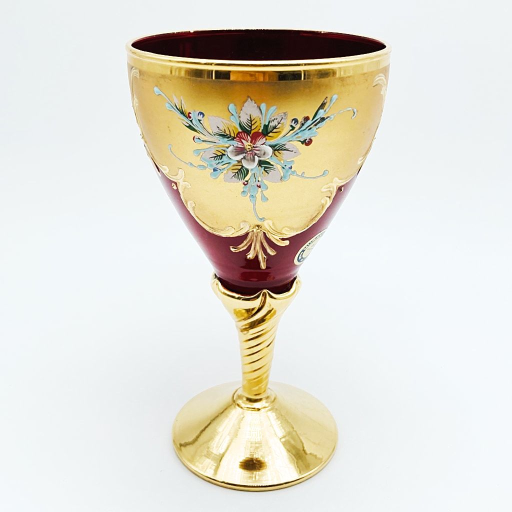 ブランド名 値下　イタリアン ヴェネチア 24K ムラノグラス 花瓶