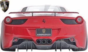 【M’s】フェラーリ 458イタリア (2009y-2015y) AIMGAIN SPORT リアディフューザー／／ABA-F142 ドライカーボン エイムゲイン エアロ