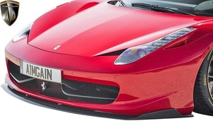 【M’s】Ferrari 458 Italia ABA-F142 (2009y-2015y) AIMGAIN SPORT フロントアンダースポイラー／／ドライカーボン エイムゲイン エアロ