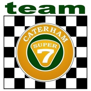 海外　限定品　送料込み 　ケータハム スーパーセブン チーム CATERHAM TEAM チェッカー 75mm　ステッカー