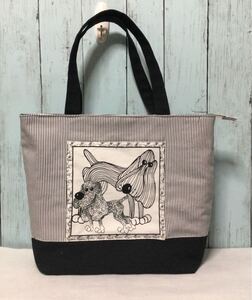 トートバッグ ファスナー口 ハンドメイド ロラライハリス