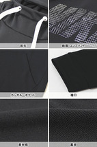 新品タグ付き Mサイズ 黒 ナイキ DRI-FIT フリース パーカー＆テーパードパンツ セットアップ ビッグロゴ 薄手上下 ゴツナイキ_画像6