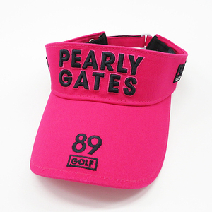 【即決】PEARLY GATES パーリーゲイツ 2021年モデル サンバイザー ニコちゃん ピンク系 FR [240001721864] ゴルフウェア