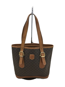 CELINE ◆ Old Celine / OLD / Macadam pattern tote bag / PVC x leather / brown / DM92, ladies' bag, tote bag, others