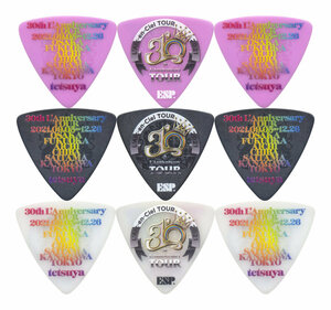 即決◆新品◆送料無料ESP PA-LT10-30th-L’Anniversary/3色各3枚 計9枚セット L’Arc-en-Ciel tetsuya Pick 限定ピック/メール便