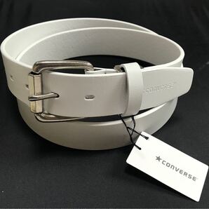 新品 CONVERSE コンバース レザー 革 メンズ ベルト 白