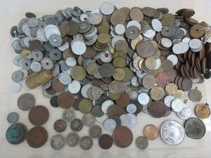 古銭まとめて　約4kg　銀貨、白銅貨など大量セット　お宝探し！　#20258～