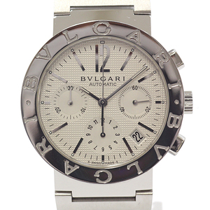 BVLGARI ブルガリ メンズ腕時計 ブルガリブルガリ クロノグラフ BB38SSCH ホワイト（白）文字盤 自動巻き【中古】