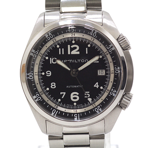 HAMILTON ハミルトン メンズ腕時計 カーキ アビエーション パイロット パイオニア H76455133 ブラック（黒）文字盤 自動巻き【中古】