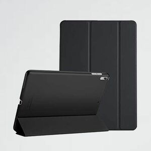 好評 新品Case 2-3J - ブラックケ-ス スマ-ト 超スリム スタンド フォリオ保護ケ-ス 半透明フロスト バックカバ- 対応機種：iPad