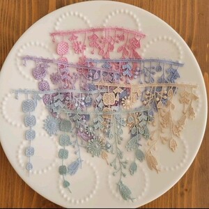 c5 ミナペルホネン風 ぶら下がりのレース ハンドメイド に 片耳タイプ 値下げ不可 同梱割引可能